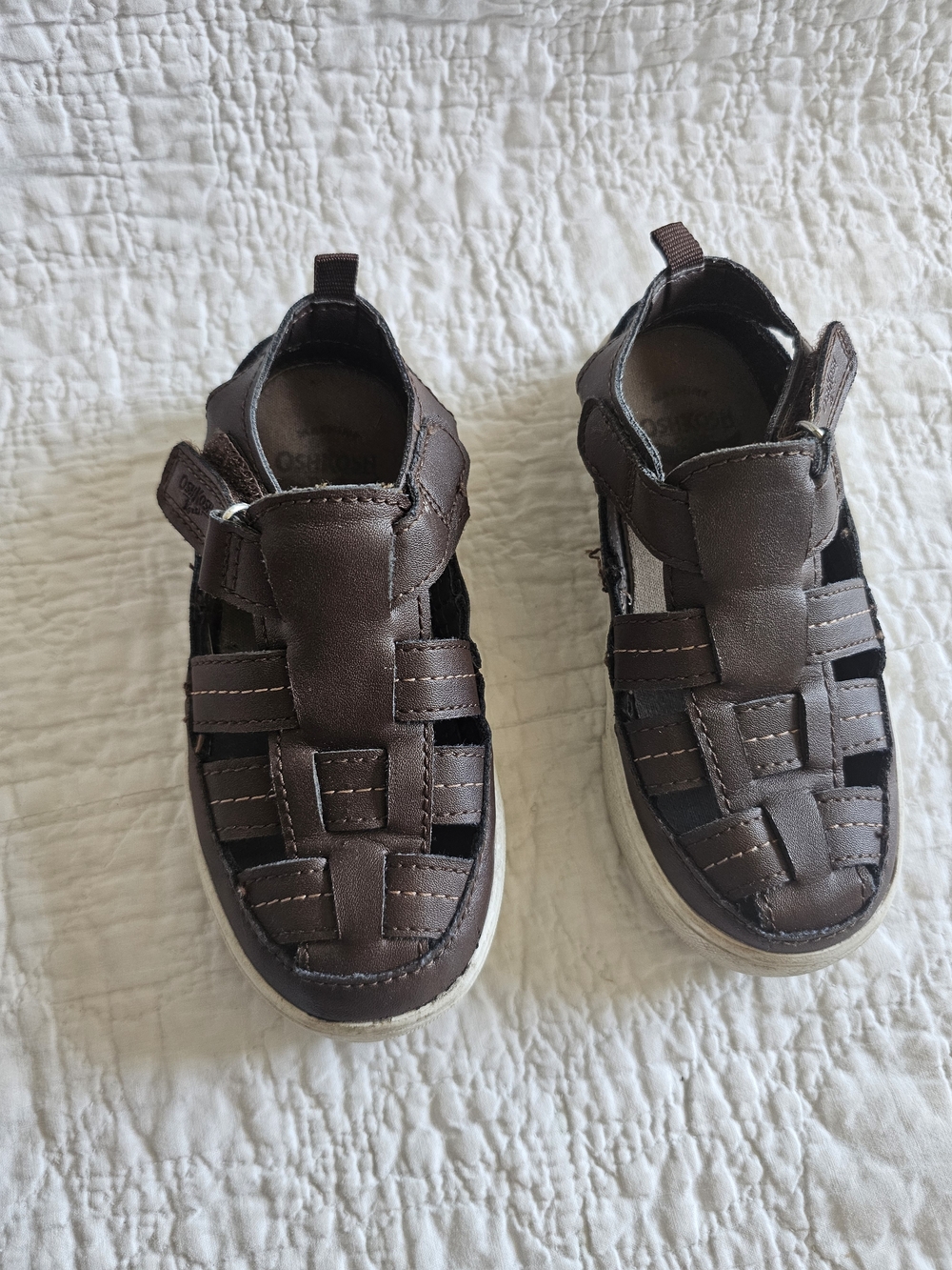 OshKosh Bagosh Kids Brown Fisherman Sandals - Comfortable Everyday Wear 9 Child